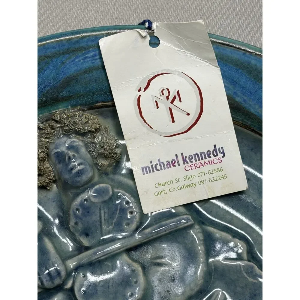 Vintage Michael Kennedy Ceramics Irish Studio Pottery Wall Plate NWT